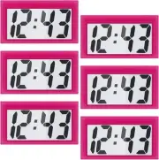 Frienda 3 Pcs Mini Digital Clock Small Magnetic Stick on Red