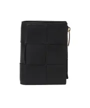 Intrecciato leather purse One size Black