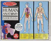 Melissa & Doug 100 Piece Floor Puzzle HUMAN ANATOMY Pre-Owned - Educational Toy