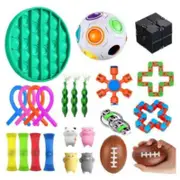 Sensory Fidget Toys Set- Anti-stress Toy Autistic Kids and Adults ADHD, Anxiety Relief, Squishy, Promote Calm Focus, 24PACKS