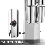 Commercial Double-Head Milkshake Maker with Stainless Steel Frother