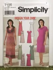 Simplicity 7156 Dress Sewing Pattern 8 Great looks One Simple Pattern 6-12 Uncut