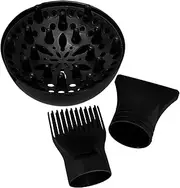 KOMBIUDA 1 Set Hair Dryer Nozzle Set Styling Tool with Concentrator Diffuser Comb Attachments for Quick Drying Consistent Heating Flexible Styling the Go
