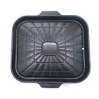 Korean Speed Square Griddle Barbecue BBQ Grill Plate Pan, Camping Indoor Outdoor