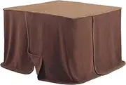 Blankets hung in a space-saving Brown rectangular 105cm dining kotatsu for 56779