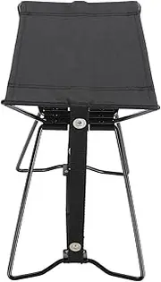 Heavy Duty Outdoor Folding Stool, 600D Oxford Cloth Iron Frame Portable Fishing Stool with Carry Bag, Camping Seating for Picnic Barbecue