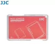 JJC Memory Card Case for 4x microSD + 2x SD Cards - Red Edition - MCH-SDMSD6