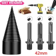 42mm Speed Twist Drill Bit Wood Firewood Log Splitter Screw Cones Drivers Set