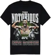 Men's UFC Notorious Conor McGregor T-Shirt - Black Size Large L