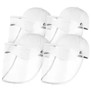 4X Outdoor Protection Hat Anti-Fog Pollution Dust Protective Cap Full Face HD Shield Cover Adult White