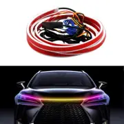 RGB LED Lights Car Hood Headlight Ambient Decorative Light Strip Turn Lamp 1.5M (for: Honda Civic)