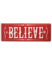 National Tree Company 31in Believe Horizontal Holiday Wall Sign