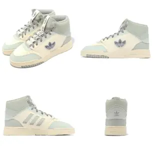 【adidas 愛迪達】休閒鞋 Drop Step XL W 女鞋 薄荷綠 灰 高筒 毛茸茸 三葉草 愛迪達(HQ6948)