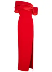 Solace London Alexis Off-the-shoulder Gown - Red - 12 (UK12 / M) 12 (UK12 / M)