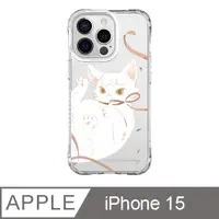 在飛比找PChome24h購物優惠-iPhone 15 6.1吋 wwiinngg緞帶貓咪抗黃防