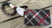 NWT~Vera Bradley~Zip ID Case and Lanyard~Paris Plaid~NEW