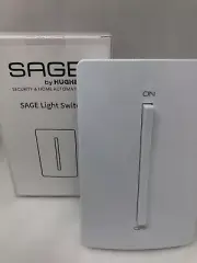 Hughes Sage Single Gang Light Switch White 296611 Home Automation