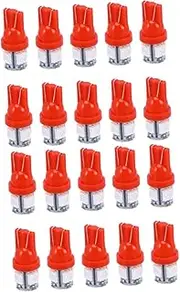 SOLUSTRE 2sets Led Car Light Bulbs T10 Lamp Red for Car Interior Map Light License Plate Trunk Side Marker Backup 10pcs*2