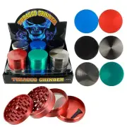 12 PACK 2.1" Tobacco Herb Grinder Spice 4PC Metal Chromium Alloy Crusher Solid