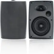 STUDIOFINIX 6.5 Inch Outdoor Speakers Wall-Mounted 400W Black - Weatherproof and High-Performance Audio Solution