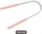 Tool Tongue Scraper Oral Hygiene Care Cleaner Brush Tongue Pink