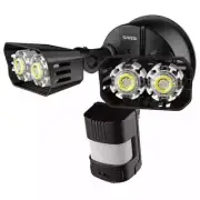 18"W 1800 Lumens 180 Black Motion Sensor Outdoor LED 5000K Waterproof Floodlight