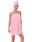 Soft Wrap Towel For Women Lightweight Spa Body Wrap Shower Wrap Robe Adjustab...