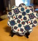 Blue White Trivet For Hot Pot, Turkish Ceramic Kitchen Trivet