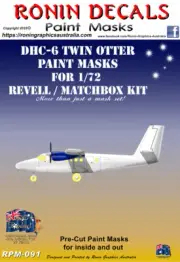1/72 Ronin Decals DHC-6 Twin Otter Paint Masks for Revell / Matchbox Kit