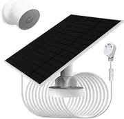 1 Pack, Upgraded, 6w Solar Panel with Charging Alert Breathing Light, Compatible with Google Nest Camera Outdoor & Indoor & 2nd Generation (Battery Version), Easy Install，IP66 Waterproof,4m Cable