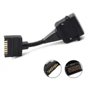 OZNALA 7 Pin Plug To 12 Pin Flat Socket Trailer Adaptor Caravan Wiring Connector 4wd