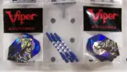 Blue Diamond Cut Aluminum Dart Shafts, & 2 Sets Howling Wolf Dart Flights