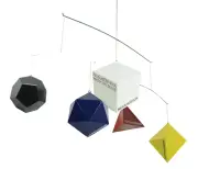 Geometric Platonic Solids Geometry Mobile Leonardo da Vinci Wood Hanging Decor