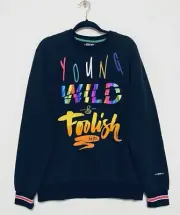BKYS Sweatshirt Mens Large Black Keys Young Wild Foolish Graphic Streetwear