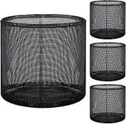 Floating Pond Planter, Aquatic Plant Baskets, Mesh Planting Bags, Breathable Water Garden Containers, 4 Pack Black, Ideal for Balcony Indoor Outdoor Pond Decoration