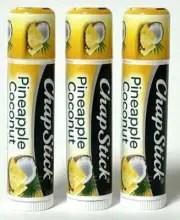 3 Pack ChapStick Pineapple Coconut .15 oz Lip Balm Fresh Sealed New