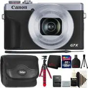 Canon PowerShot G7 X Mark III Digital Camera Silver Top Accessory Bundle