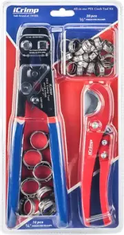 Icrimp Ratchet PEX Cinch Tool with Removing Function for 3/8 to 1-Inch Stainless