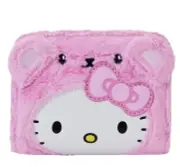 Hello Kitty Teddy Bear Cosplay Pink Plush Zip Around Wallet Sanrio EXCLUSIVE NEW