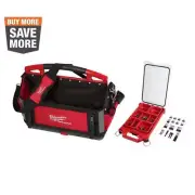 Milwaukee PACKOUT Tote 20" / Screw Driver Bit Set w/ PACKOUT Case (100-Piece)