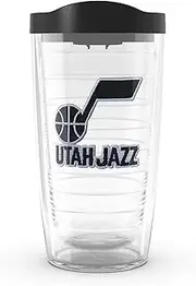 Tervis NBA Utah Jazz - Primary Logo Made in USA Double Walled Insulated Tumbler Travel Cup Keeps Drinks Cold & Hot, 16oz, Classic