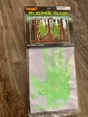 3D Zombie Blood Ooze Window Alien Halloween Party Decoration Hands Splats Drips