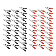 New 50Pcs Electrical Test Clamps Metal Alligator Clips with Red&Black Handle