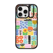 iPhone 16 Pro Impact Ring Stand Case MagSafe Compatible Scandinavian Maximalist Florals by Sandra Hutter
