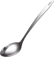 [IMEEA] 12.8-Inch Long Basting Spoon Large Metal Cooking Spoon Stainless Steel Serving Spoon