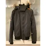 全新正品 SUPERDRY 極度乾燥 黑色鋪棉防風連帽外套