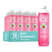 , Kiwi Strawberry Sparkling Water, Zero Sugar Flavored Water, with Antioxidants