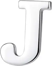 HONEY BEAR Initial Alphabet Letter Lapel Pins Collar Badge Brooches for Mens/Womens Shirt Dress Decoration Silver