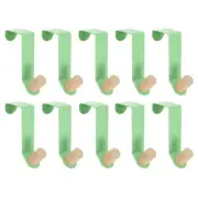 Over the Door Hooks,10pcs - Door Hanger Hook, Hooks for Hanging Clothes (Green)