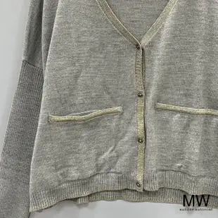 【MAGIQUE WARDROBE】羊毛開襟針織金蔥長袖短外套(3色)